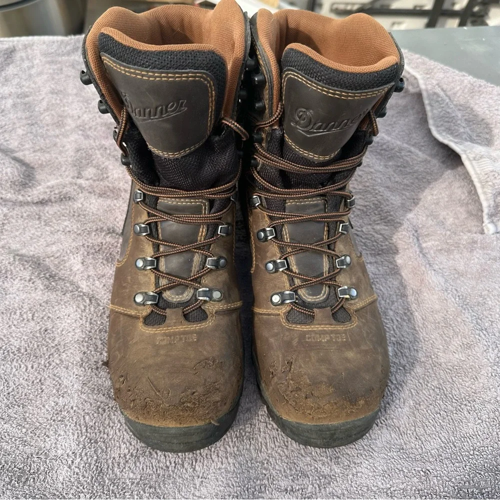 Danner Vicious 8” Brown Composite Toe NMT Gore-Tex Work Boots Size 10